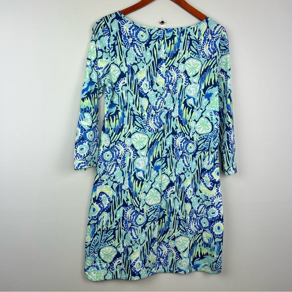 Lilly Pulitzer pima cotton 3/4 sleeve Marlowe dress Women's size S indigo sunset - Picture 9 of 14